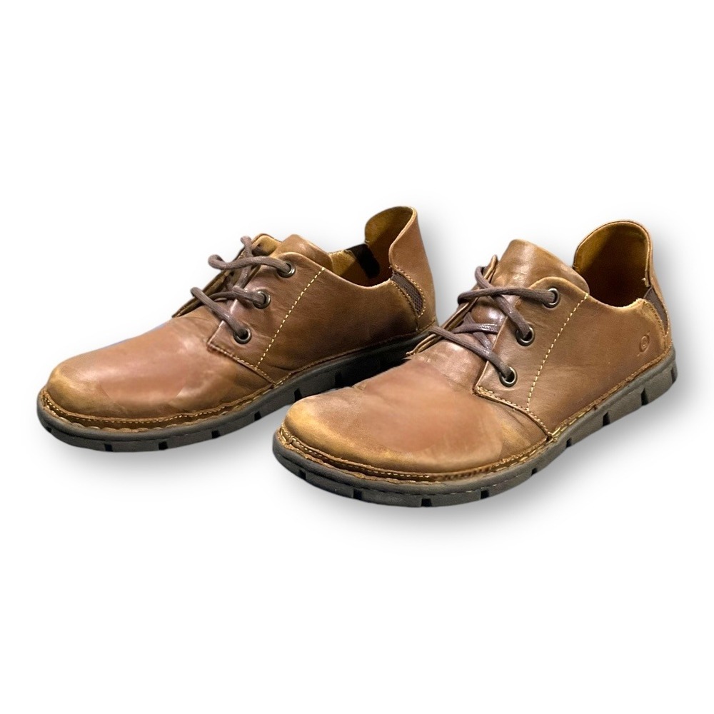 Born Hemlock‎ Tan Leather Lace Up Comfort Shoes Mens 11.5 H51414 Handcrafted